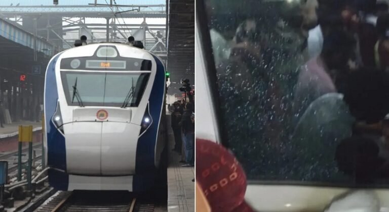 दिल्ली से वाराणसी जा रही वंदे भारत ट्रेन पर पथराव, हमले में टूटी कोच की खिड़की