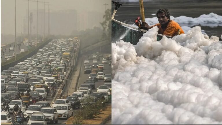 दिल्ली में ‘जहरीली हवा’ का कहर जारी, छठ महापर्व पर यमुना के गंदे पानी में नहाने को मजबूर हुए लोग