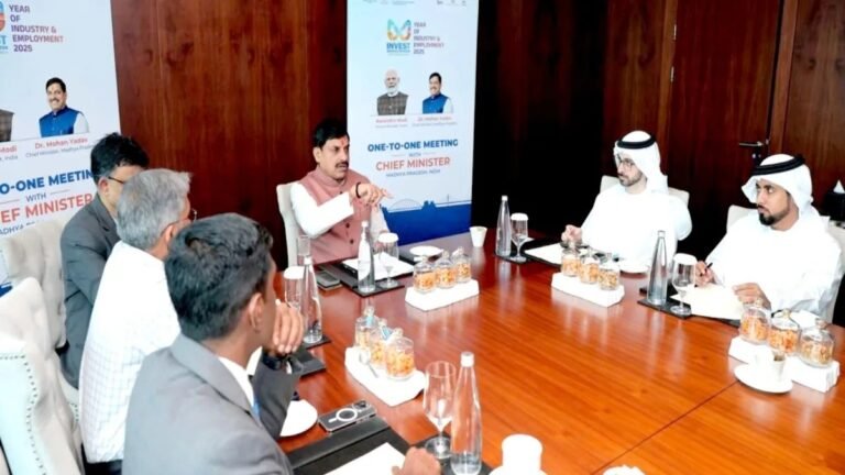 दुबई में व्यापारिक बैठकों के आयोजन में शामिल हुए सीएम मोहन यादव, कहा- ये है ‘विकास यात्रा की एक मजबूत नींव’