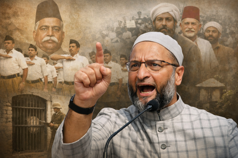 महाराष्ट्र रैली में ओवैसी का तीखा प्रहार: संघ और बीजेपी को घेरा